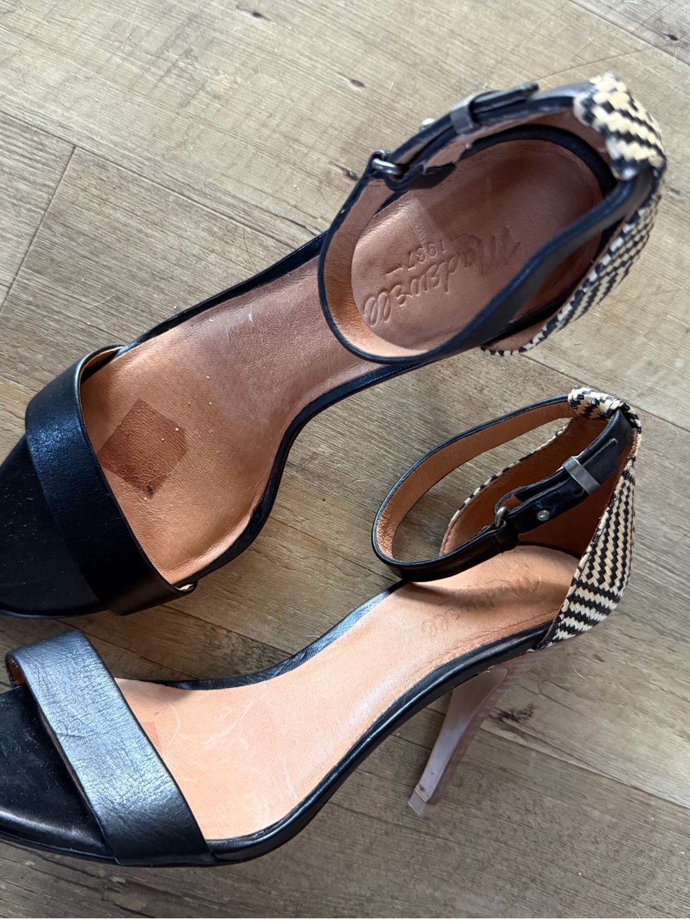 Madewell Marcel Open Toe Rafia Heel Sandal